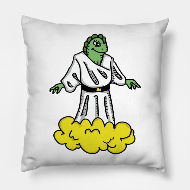 Dios Reptil Pillow by moriresnacer