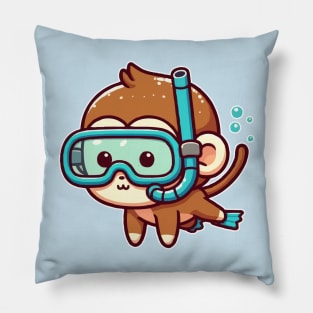 Cute monkey Underwater Pillow