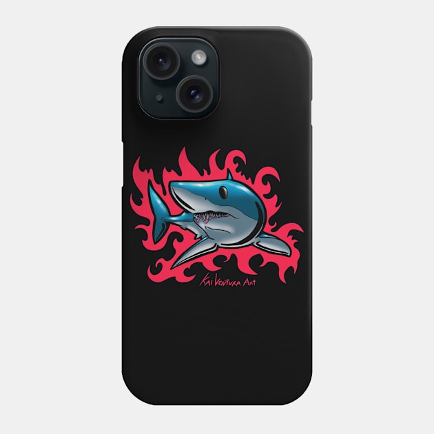 Mako Shark Surf Rad Design Color Variant A Phone Case by Kai Ventura