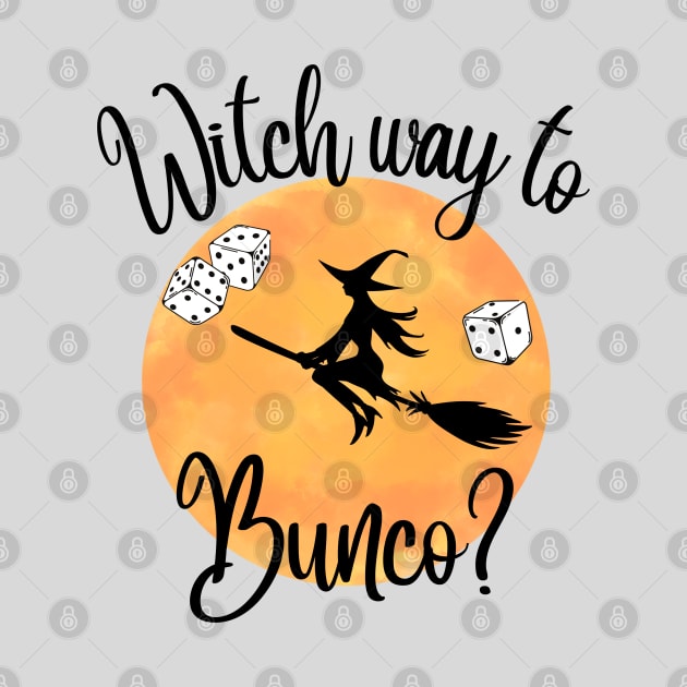 Bunco Halloween Witch Way to Bunco Dice by MalibuSun