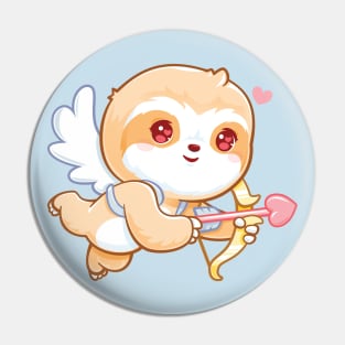 Love Cupid Kawaii Sloth Valentine Pin