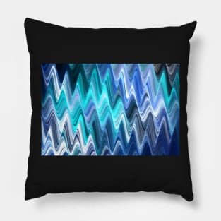 Teal waves Pillow