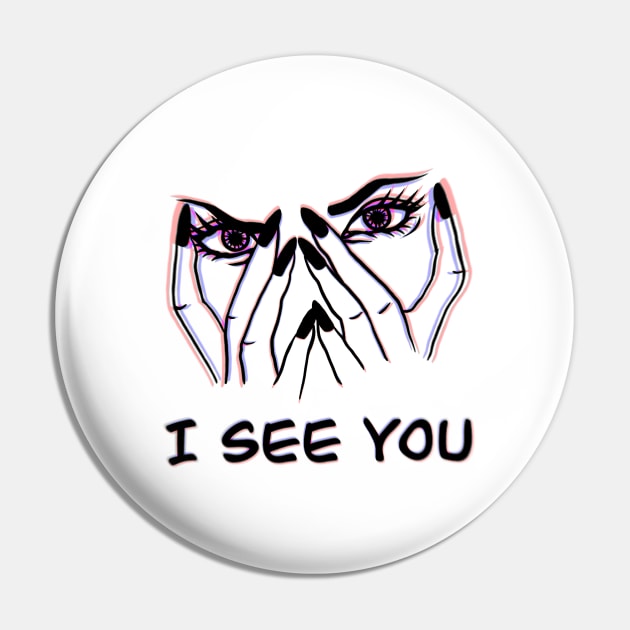 I see you , acid eyes , retro tattoo style Pin by noirglare