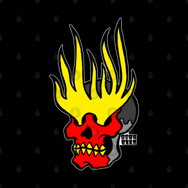 Flaming Eye Skull by ArtMonsterATX