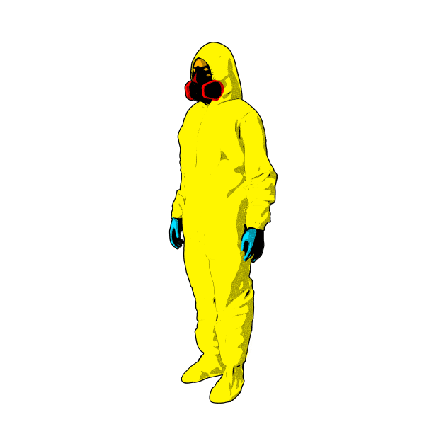 Man Wearing Hazmat Suit Comic Art by boholoc0