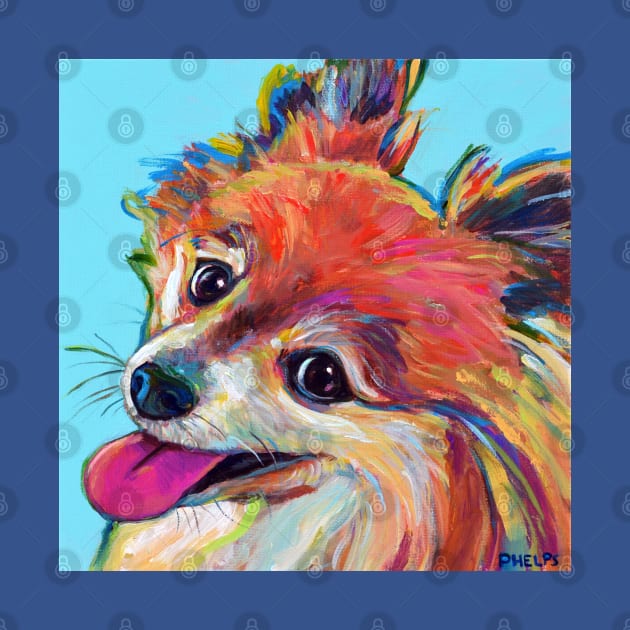 Adorable Pomeranian by RobertPhelpsArt