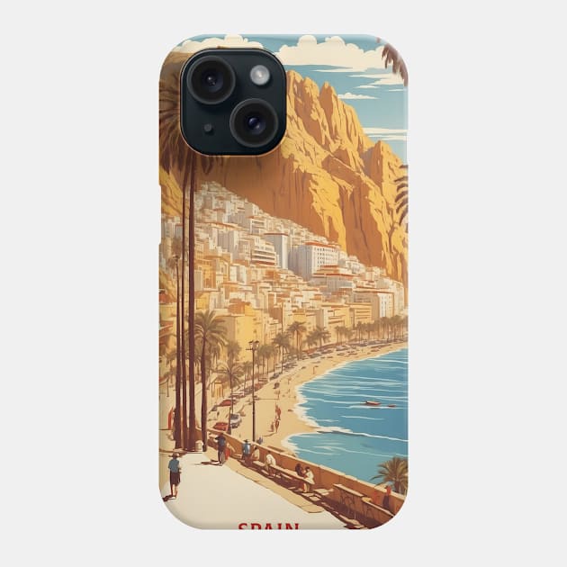 Alicante Spain Travel Tourism Retro Vintage Phone Case by TravelersGems