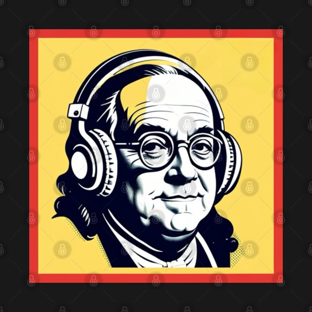 Benjamin Franklin Music Genius Art by musicgeniusart