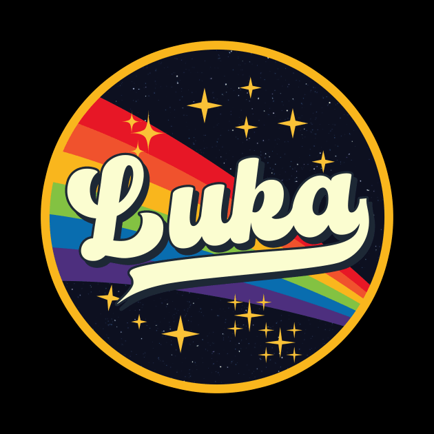 Luka // Rainbow In Space Vintage Style by LMW Art
