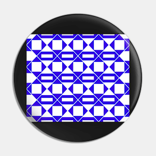 Geometric abstract - blue and white. Pin