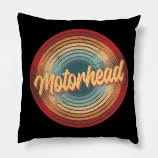 Motorhead Vintage Circle Pillow