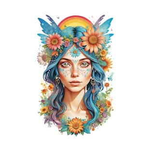 Hippie Harmony - Sixties Flower Child T-Shirt