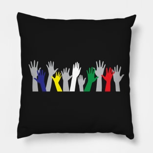 Helping hands - Symbol inspired by Order of Eastern Star logo - It's teamwork! Pillow