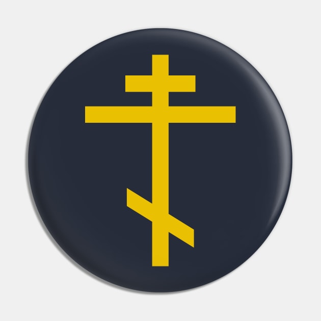 Orthodox cross (gold) Pin by PabloDeChenez