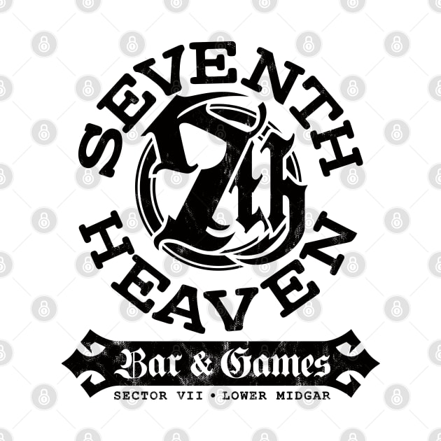 Seventh Heaven • Bar & Games (Black) by forgottenart