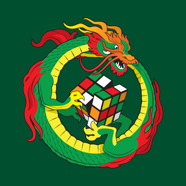 Rubik's cube dragon by goldengallery