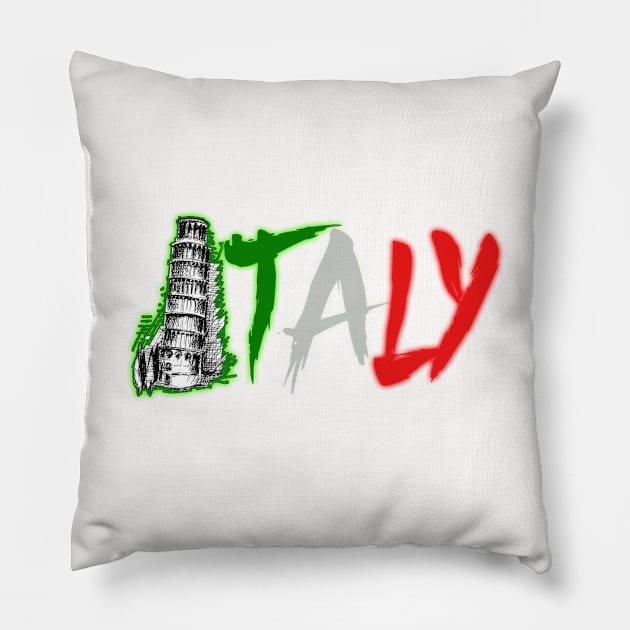 Italy   Tower Pillow by focusLBdesigns