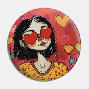 Cute Girl Valentines Day 2024 Pin