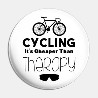 cycling it's cheaper than therapy Pin