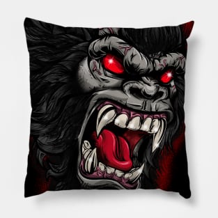 Angry Monkey Gorilla Face Pillow