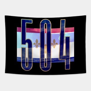 504 Blues with NOLA Flag 1 Tapestry