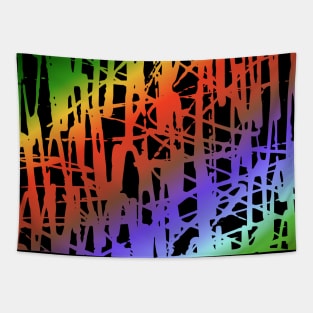 Pattern lines abstract colorful Tapestry