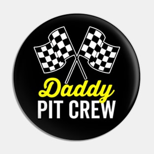 Daddy Pit Crew Shirt for Racing Party Costume (Dark) Pin