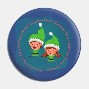 Santa elves Pin