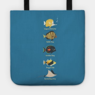 Hawaiian reef fish Tote