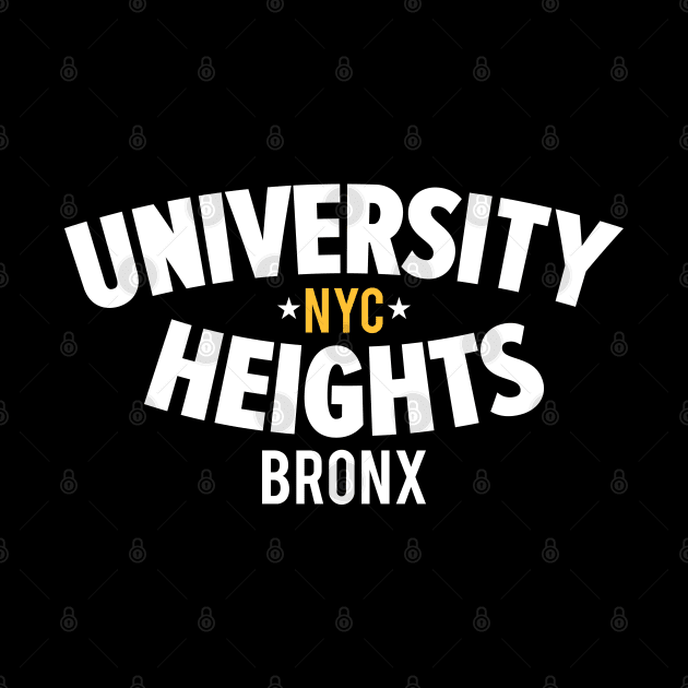 University Heights Bronx Typography Tee by Boogosh