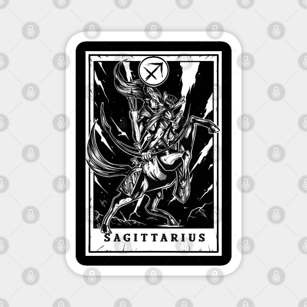Sagittarius Zodiac Tarot Magnet by Scottconnick