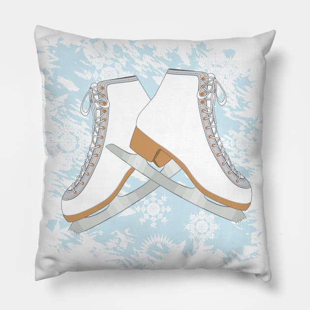 Ice skates Pillow by AnnArtshock