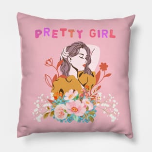 Pretty Girl: Empowering Tees for the Confident Woman Pillow