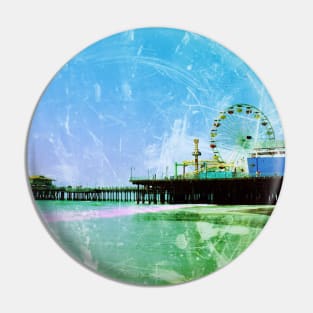 Blue and green Santa Monica Pier Pin