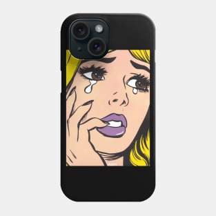 Blonde Crying Comic Girl Phone Case