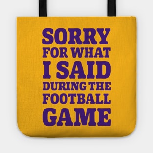 Sorry Purple Tigers Tote