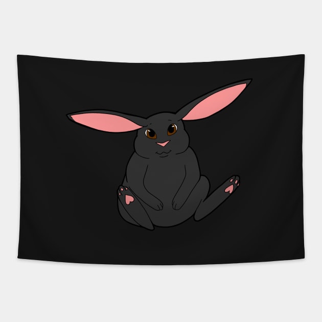 Grey Rabbit Tapestry by Adastumae