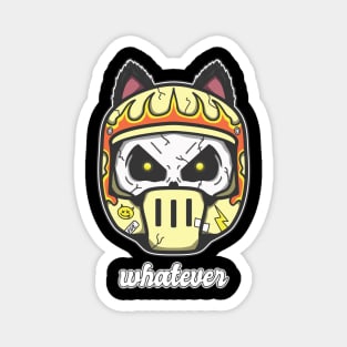 Whatever skull helmet Magnet