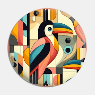 Geometric toucan birds Pin