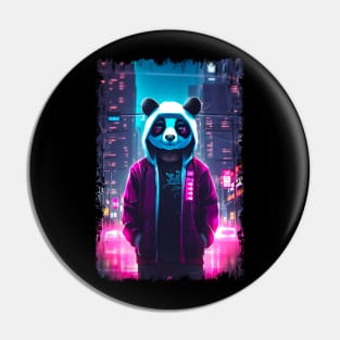 Panda neon city Pin