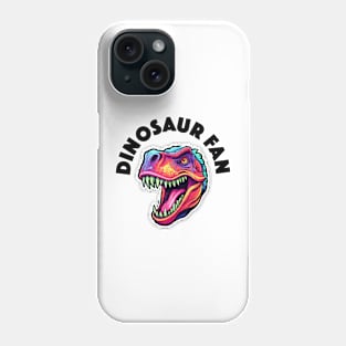 Colorful Tyrannosaurus Rex - Dinosaur Fan (Black Lettering) Phone Case