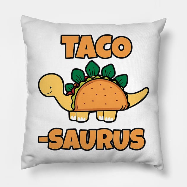 Taco Saurus Pillow by catalinahogan