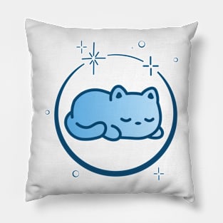 Cute Cat Kitten Kitty in Space Galaxy Pillow