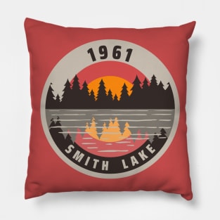 Smith Lake 1961 Retro Pillow