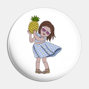 Pinapple Girl Pin