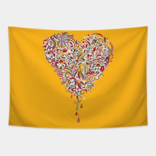 Love Heart Pattern Tapestry