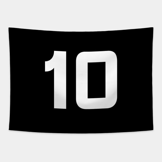 Number Ten - 10 - Any Color - Team Sports Numbered Uniform Jersey - Birthday Gift Tapestry by Modern Evolution