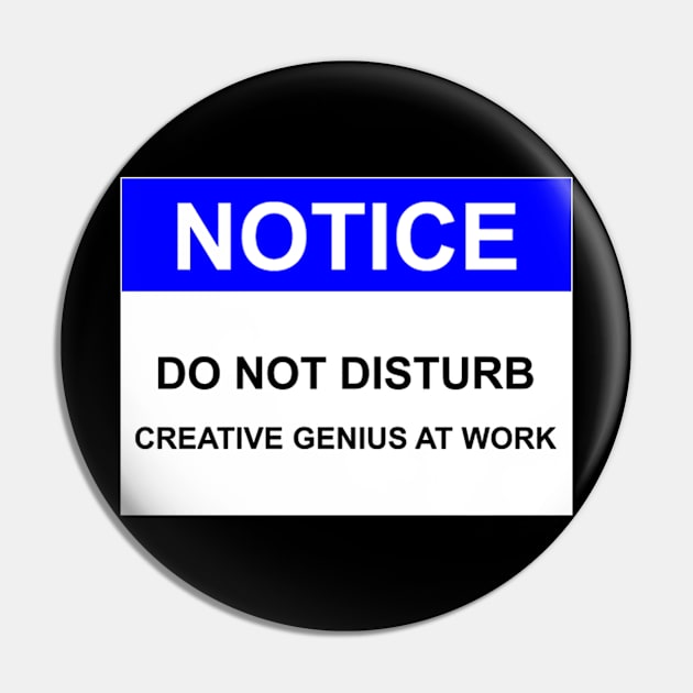 Genius At Work Pin by Bundjum