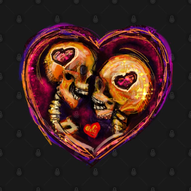 True Love Skulls by Kraken Sky X TEEPUBLIC