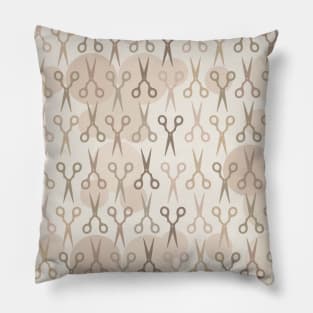 Beige Scissors Pattern Pillow